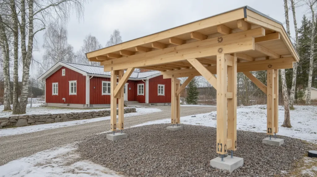 bygga carport som t l sn dimensionering f r sn zoner plintar och bygglovstips