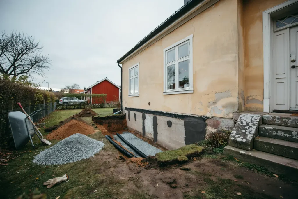 dr nera k llaren r tt tecken p fukt kostnad och viktiga steg inf r gr vning