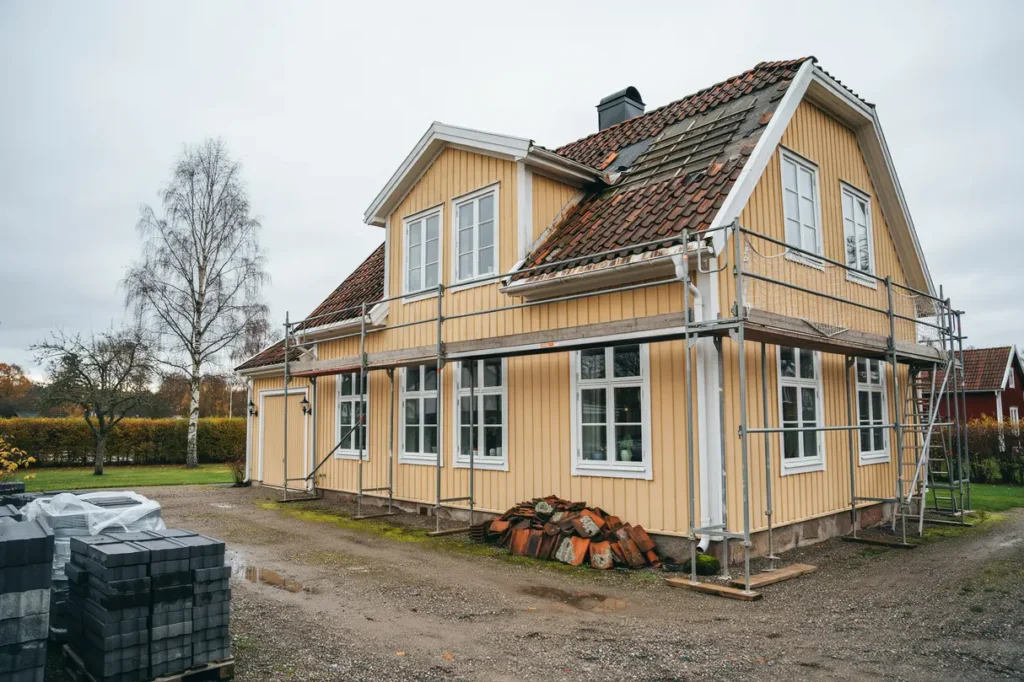 takbyte p villa s bed mer du skicket v ljer material och planerar arbetet r tt
